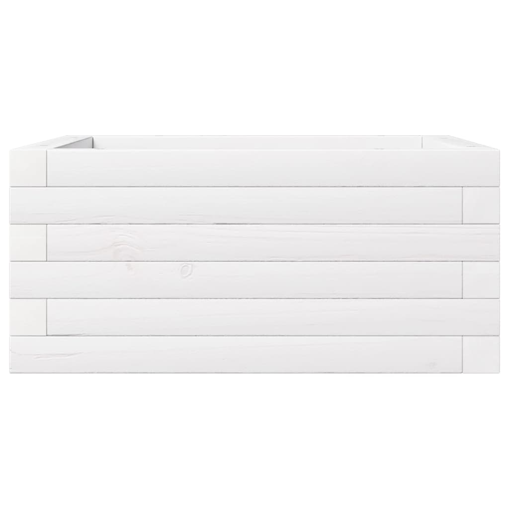 Vrtna sadilica bijela 50 x 50 x 23 cm od masivne borovine