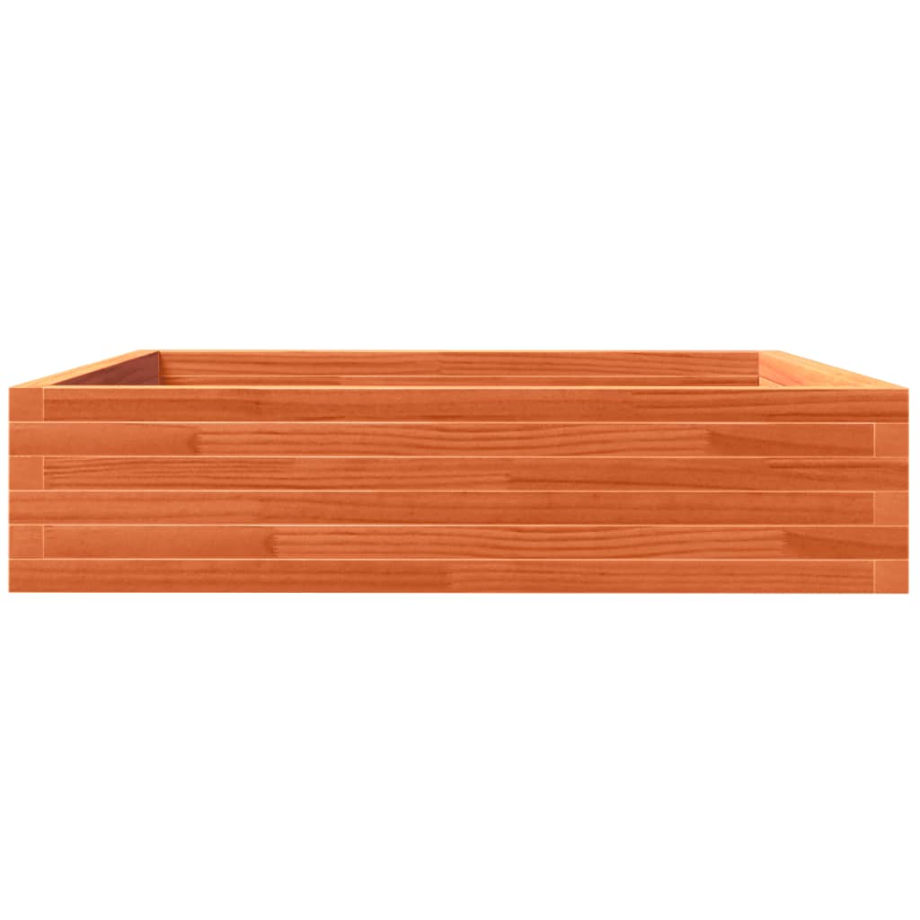Vrtna sadilica voštano smeđa 100x100x23 cm masivna borovina