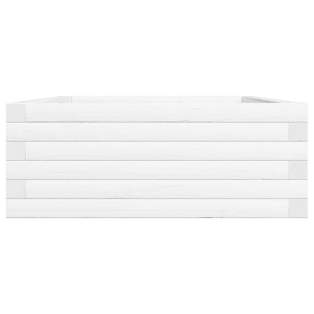 Vrtna sadilica bijela 90 x 60 x 23 cm od masivne borovine