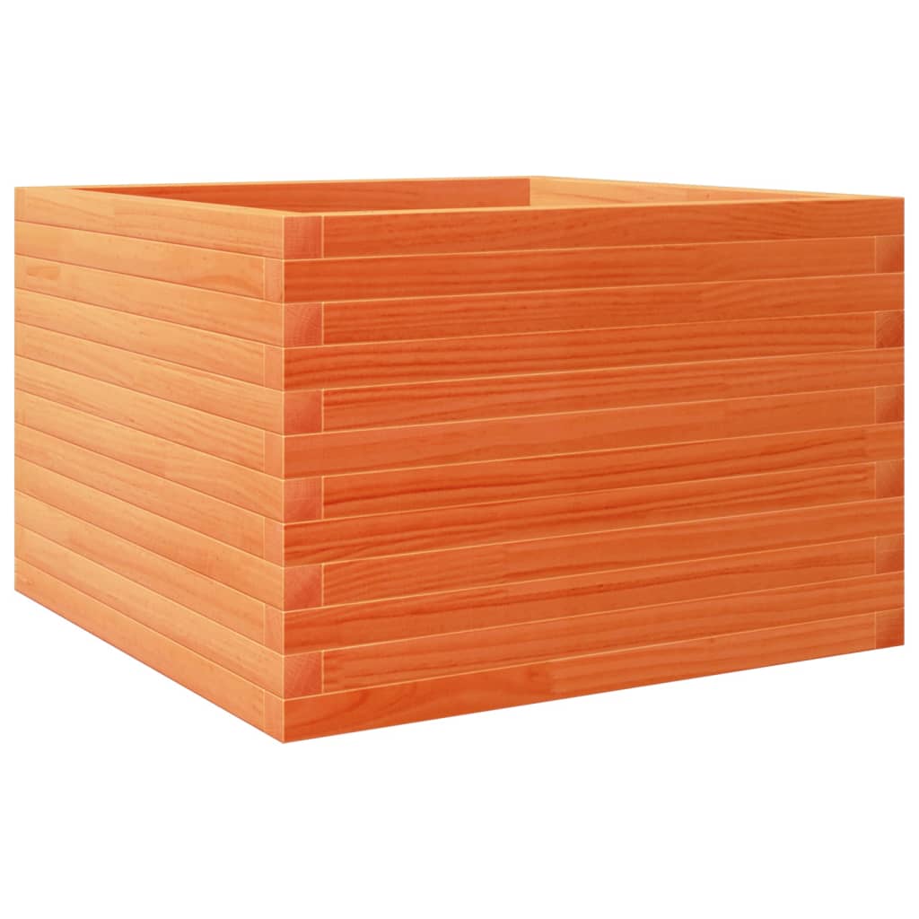 Vrtna sadilica voštano smeđa 70x70x45,5 cm masivna borovina