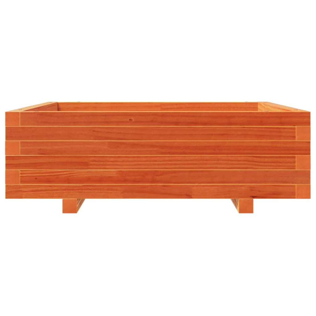 Vrtna sadilica voštano smeđa 80 x 80 x 26,5 cm masivna borovina