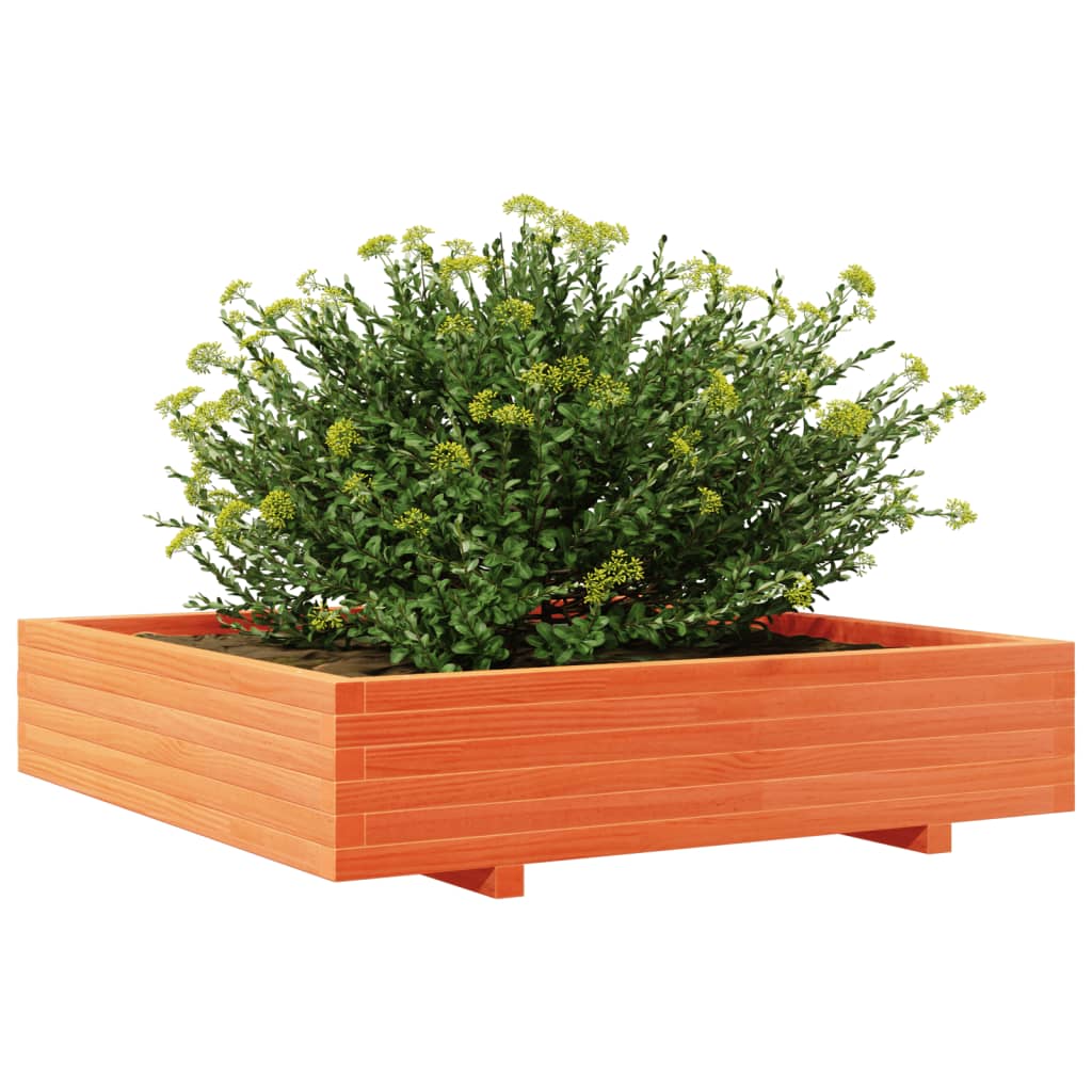Vrtna sadilica voštano smeđa 110x110x26,5 cm masivna borovina