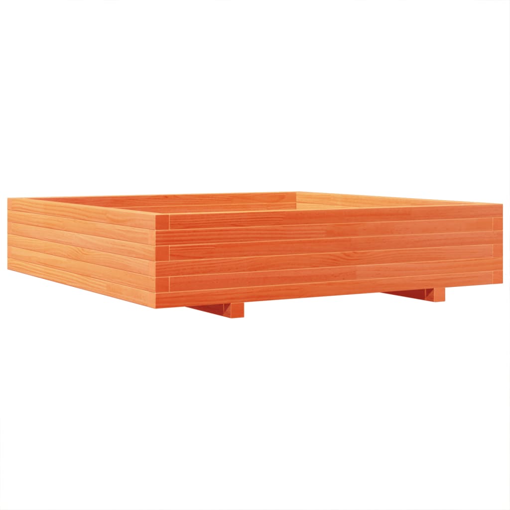 Vrtna sadilica voštano smeđa 110x110x26,5 cm masivna borovina