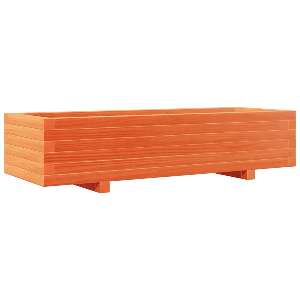 Vrtna sadilica voštano smeđa 110x40x26,5 cm masivna borovina