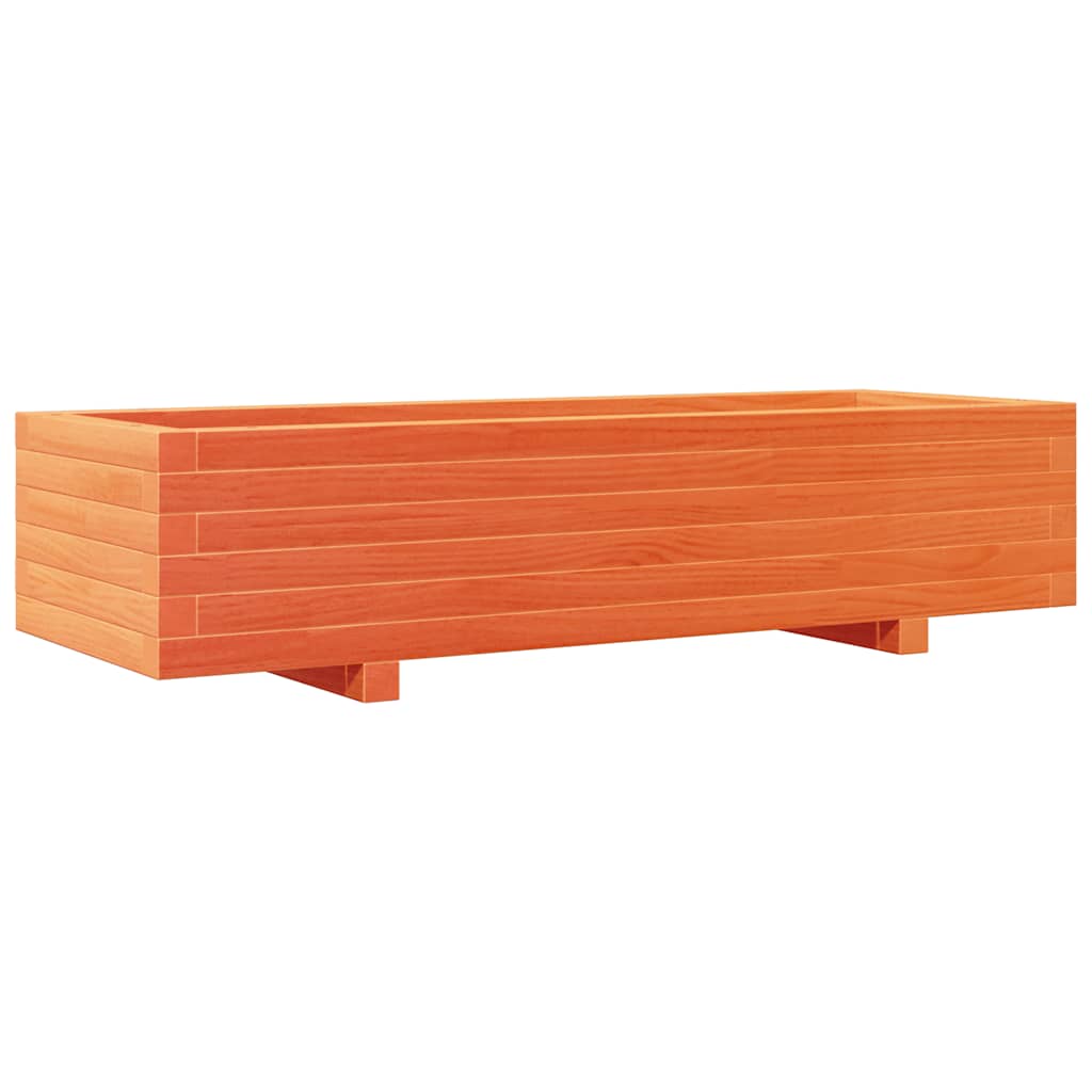 Vrtna sadilica voštano smeđa 110x40x26,5 cm masivna borovina