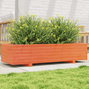 Vrtna sadilica voštano smeđa 110x40x26,5 cm masivna borovina