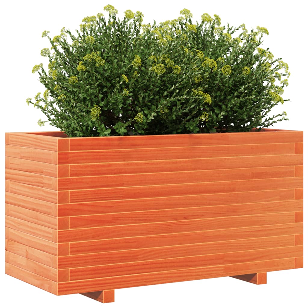 Vrtna sadilica voštano smeđe boje 90x40x49,5 cm od borovine