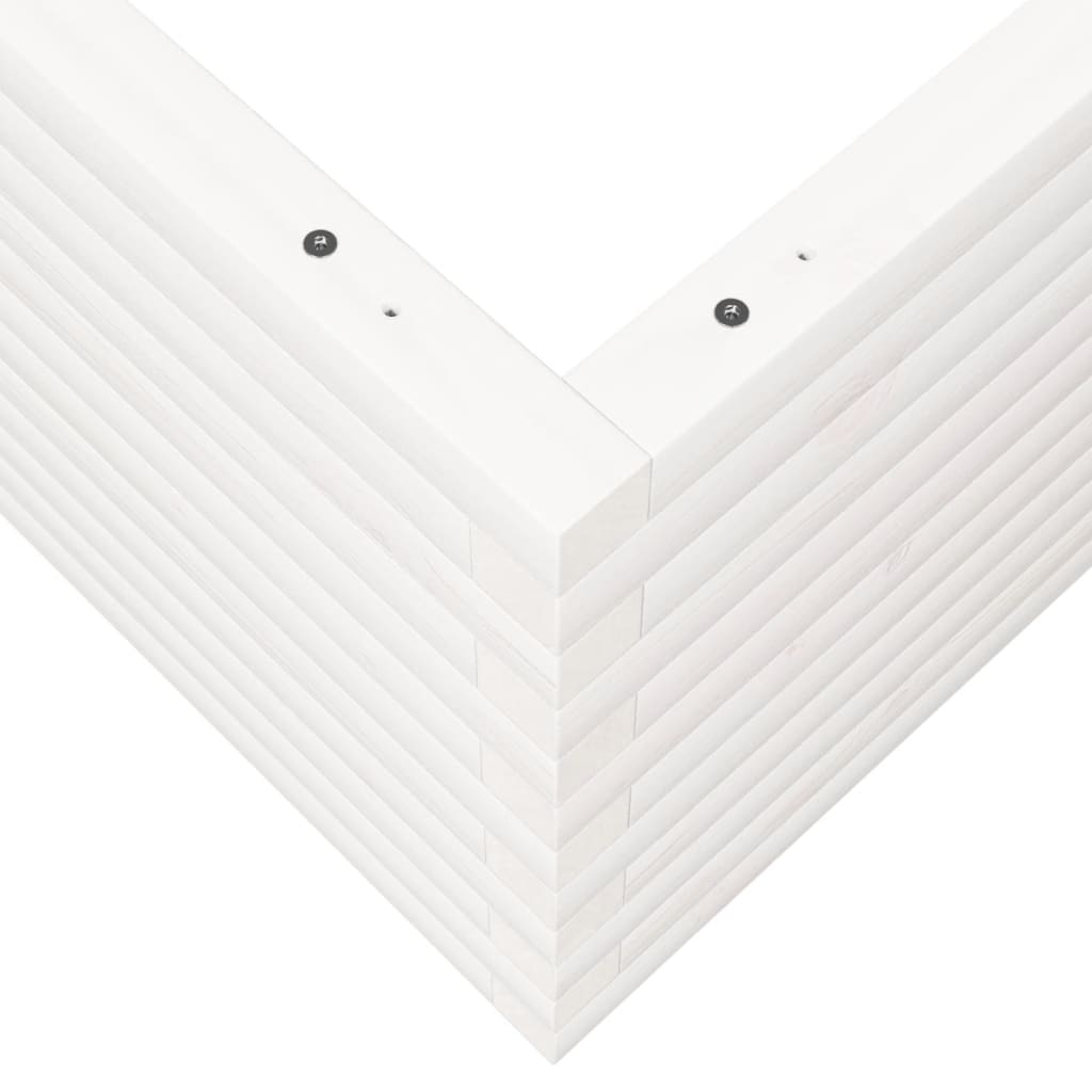 Vrtna sadilica bijela 90x90x46 cm od masivne borovine