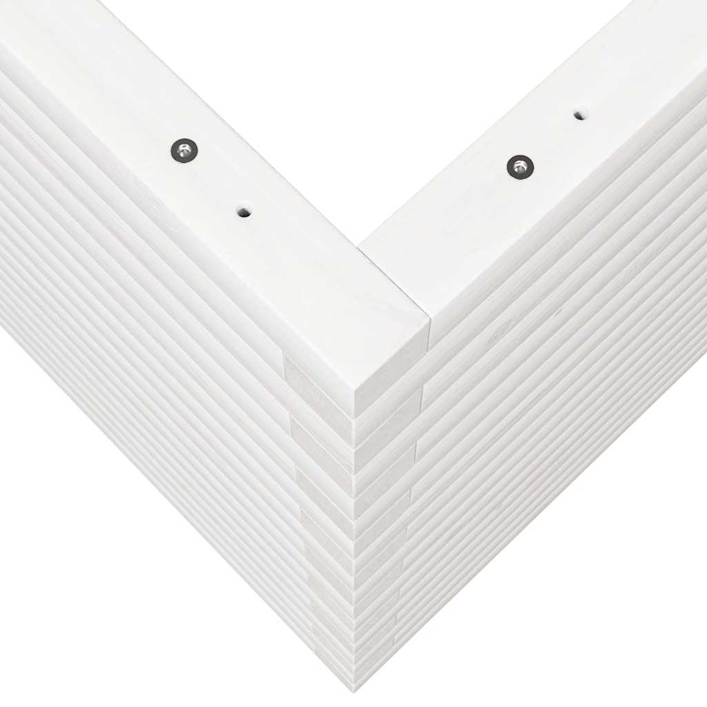 Vrtna sadilica bijela 110x60x68,5 cm od masivne borovine