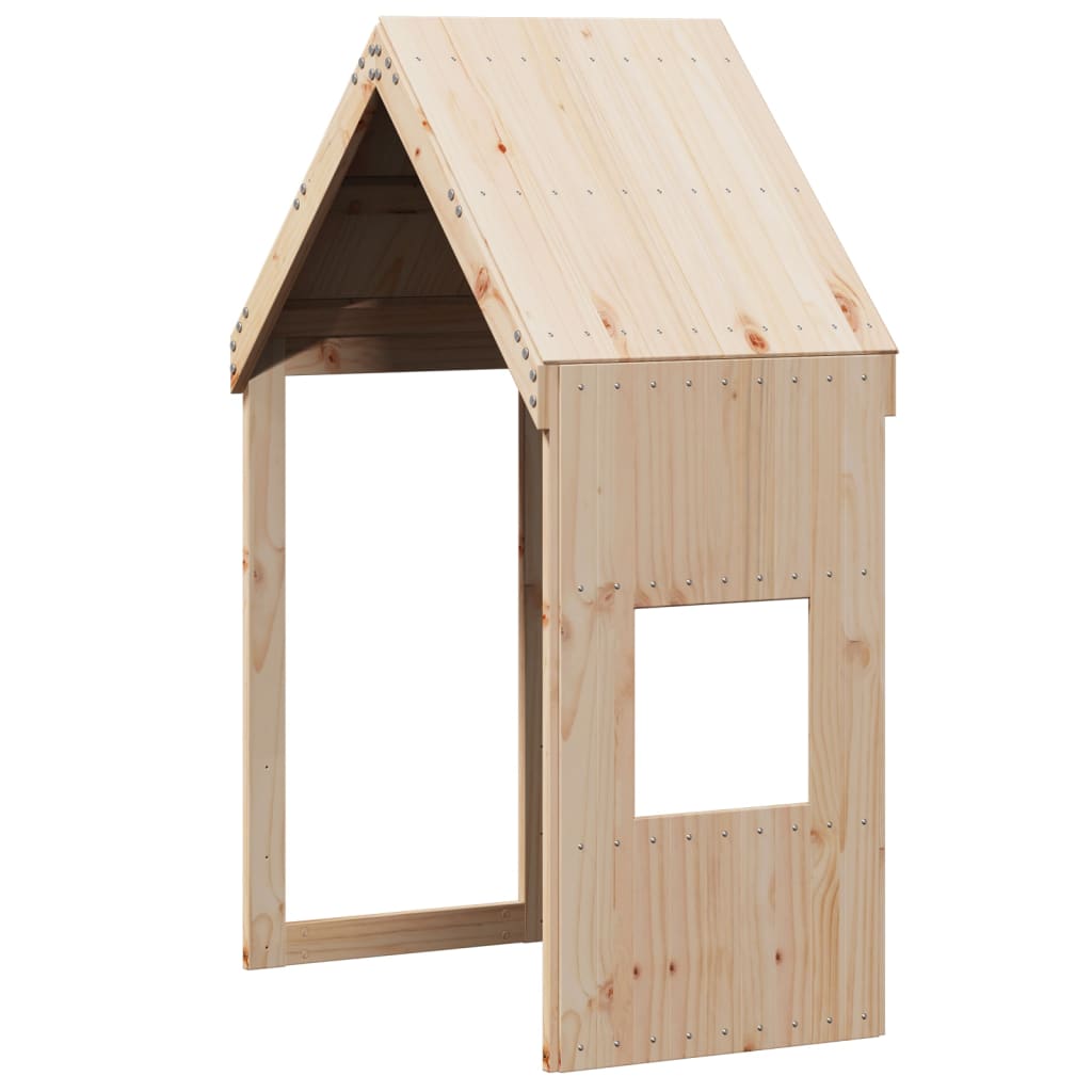 Krevet na kat s krovom 90 x 190 cm od masivne borovine
