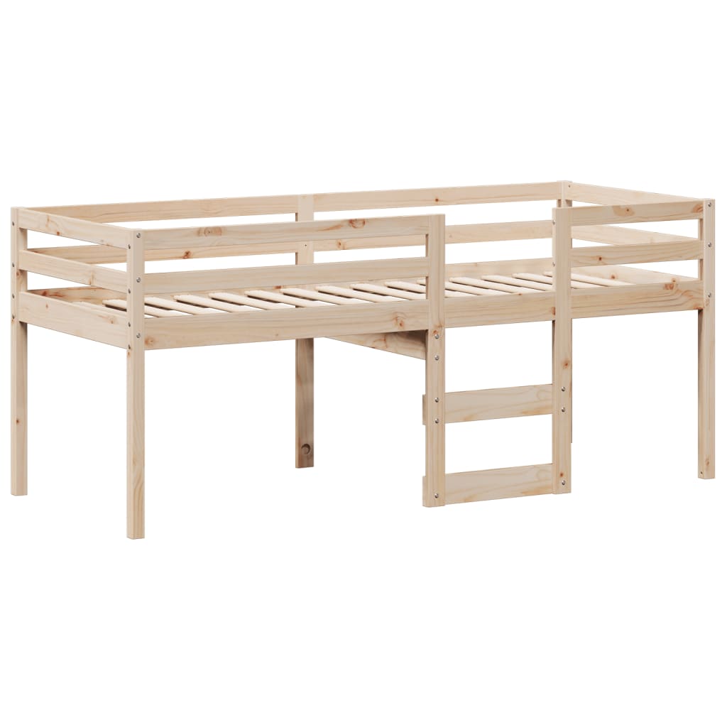 Visoki krevet s krovom 90 x 200 cm od masivne borovine