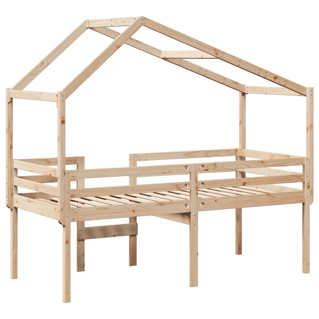 Visoki krevet s krovom 80 x 200 cm od masivne borovine