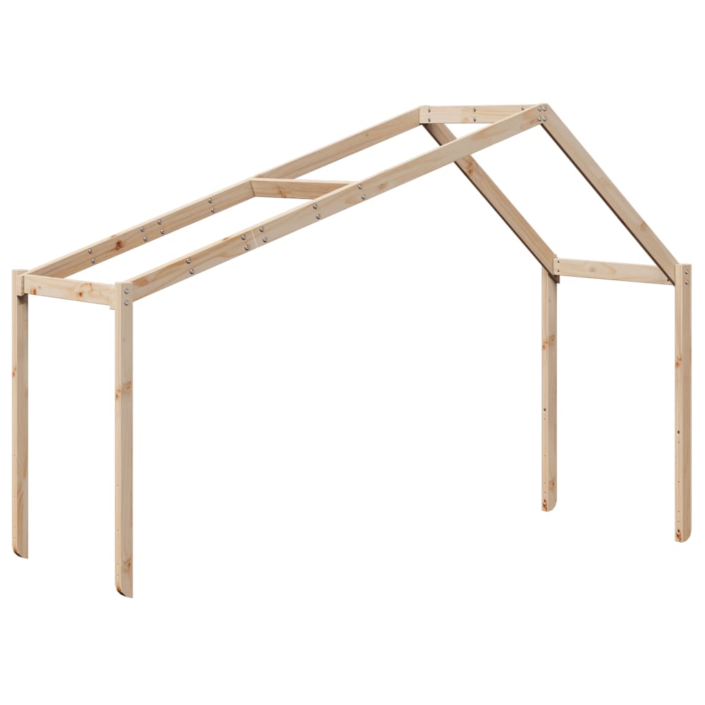 Visoki krevet s krovom 75 x 190 cm od masivne borovine