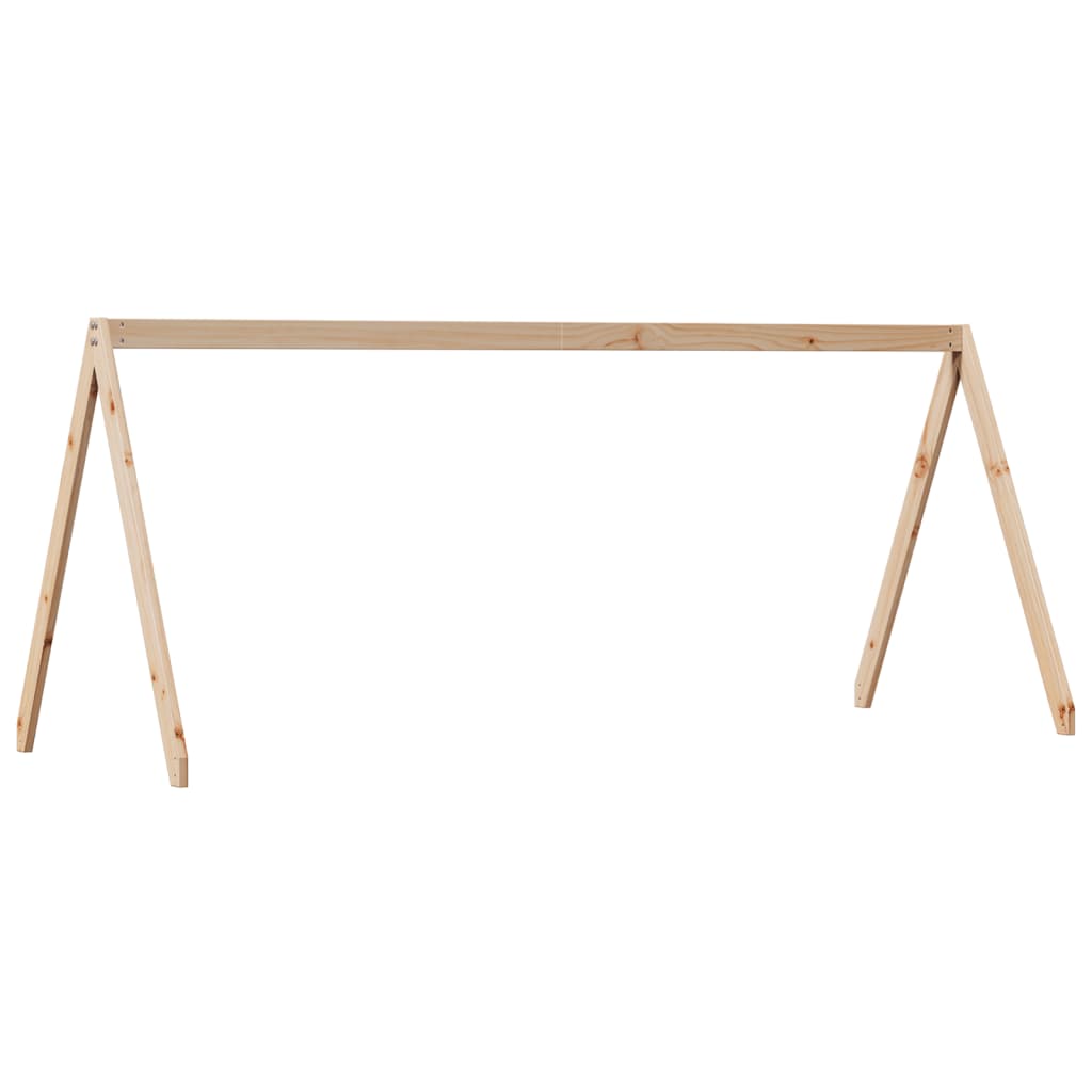 Krevet na kat s krovom voštano 75x190 cm masivna borovina