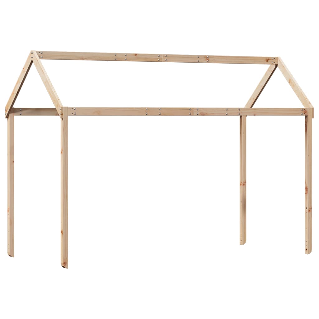 Krevet na kat s krovom voštano 75x190 cm masivna borovina