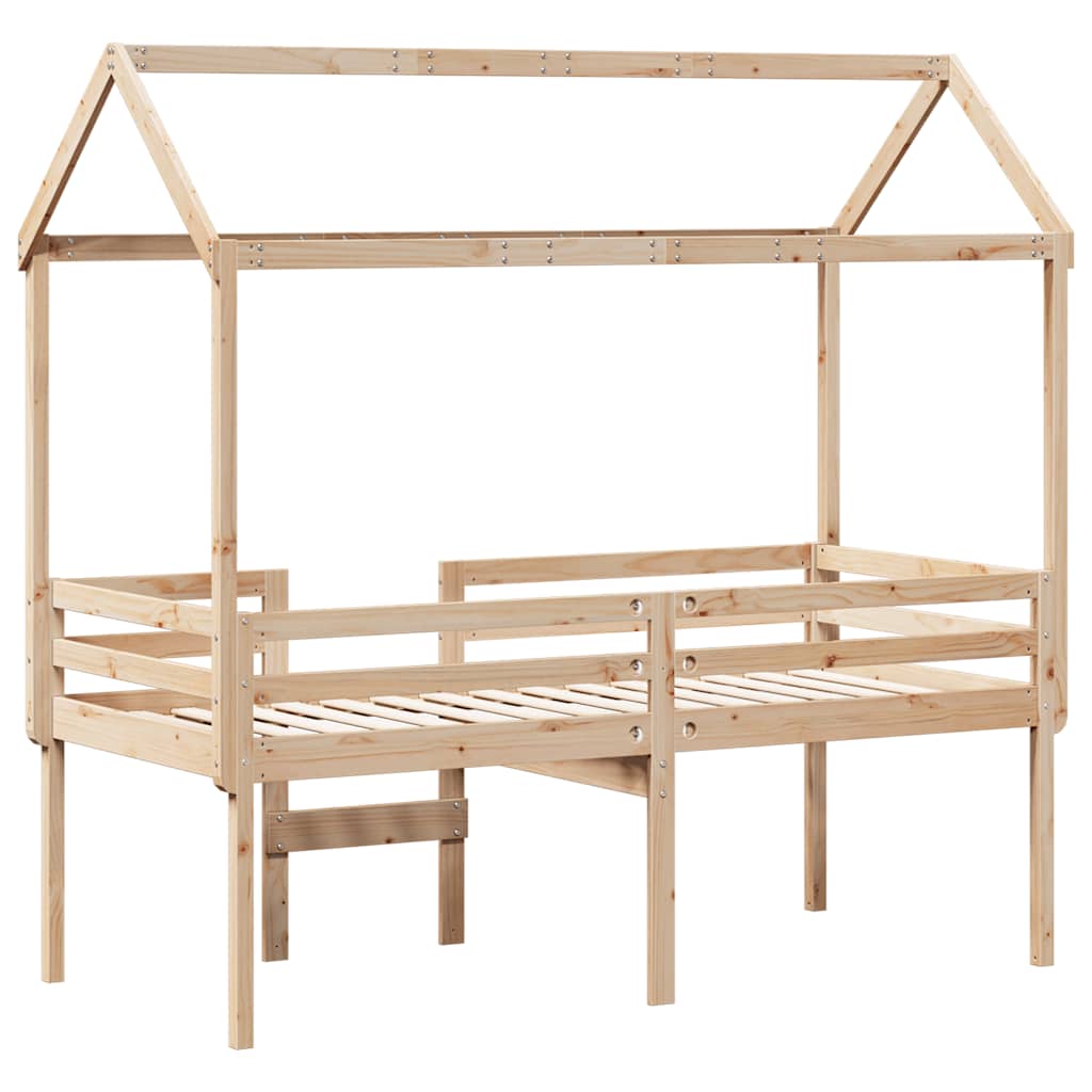 Visoki krevet s krovom 80 x 200 cm od masivne borovine