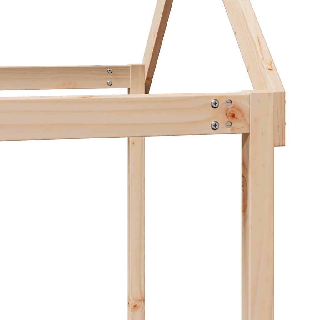 Visoki krevet s krovom 75 x 190 cm od masivne borovine