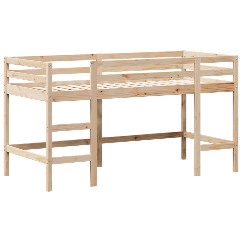 Krevet na kat s ljestvama i krovom 90x190 cm od borovine