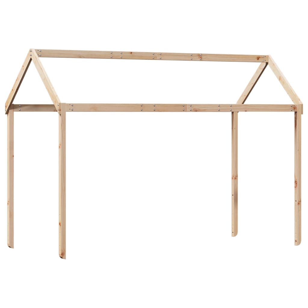 Krevet na kat s ljestvama i krovom 90x190 cm od borovine