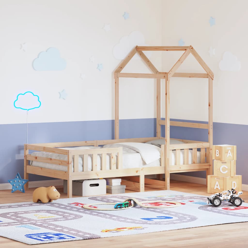 Okvir kreveta s krovom 100 x 200 cm od masivne borovine