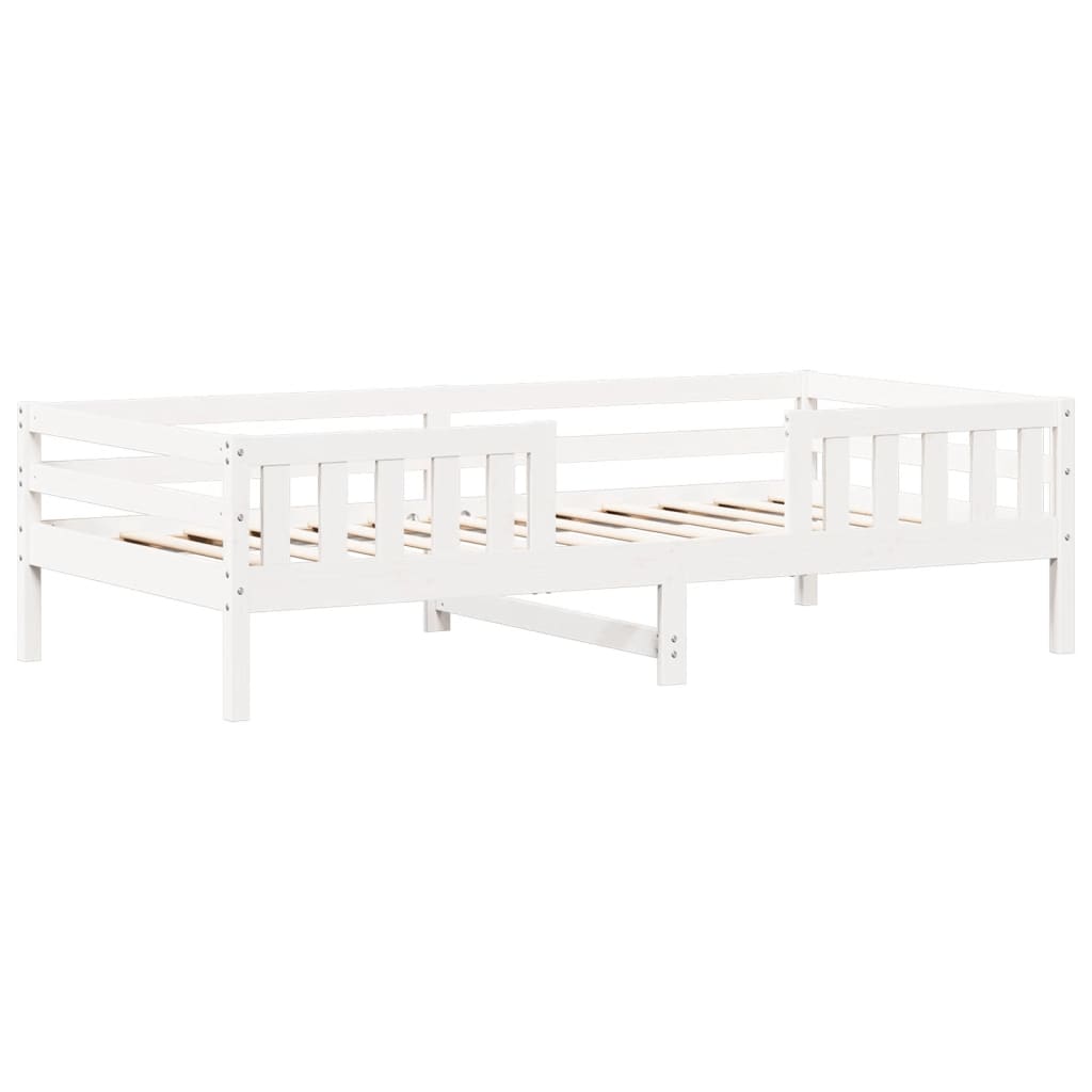 Okvir kreveta s krovom bijeli 75x190 cm od borovine