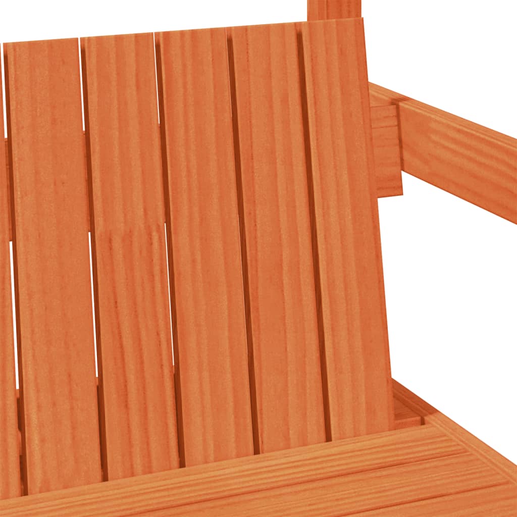 Set kreveta i klupe s krovom voštano smeđi 80x200 cm borovina