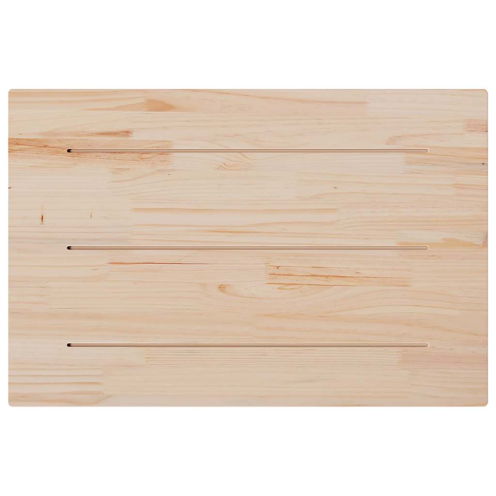 Ploča za stol 80 x 50 x 2,5 cm od masivne borovine pravokutna