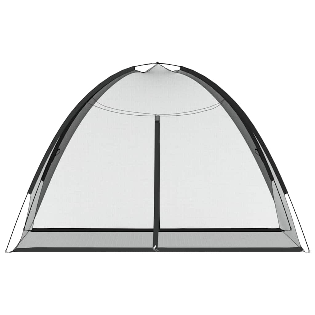 Komarnik Mongolia s vratima 220 mrežasti crni 200x120x130 cm