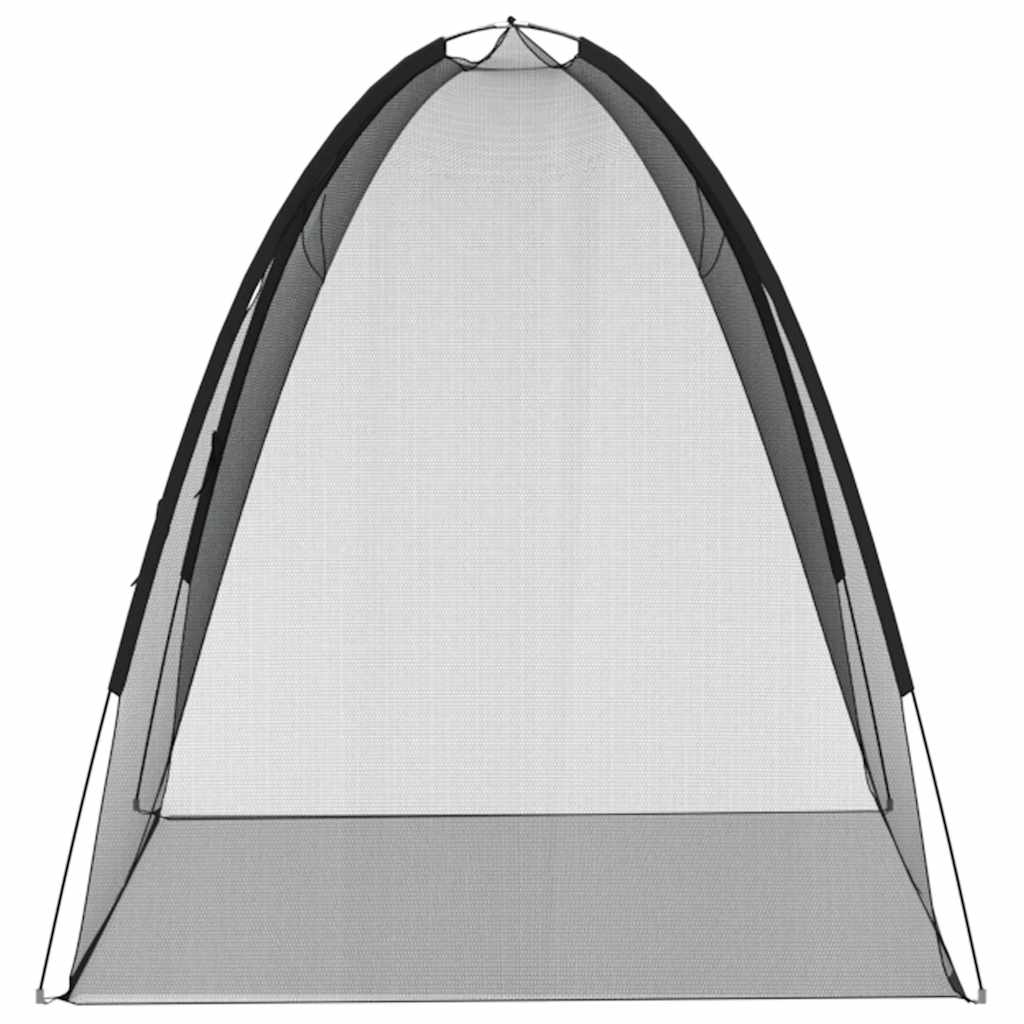 Komarnik Mongolia s vratima 220 mrežasti crni 200x120x130 cm