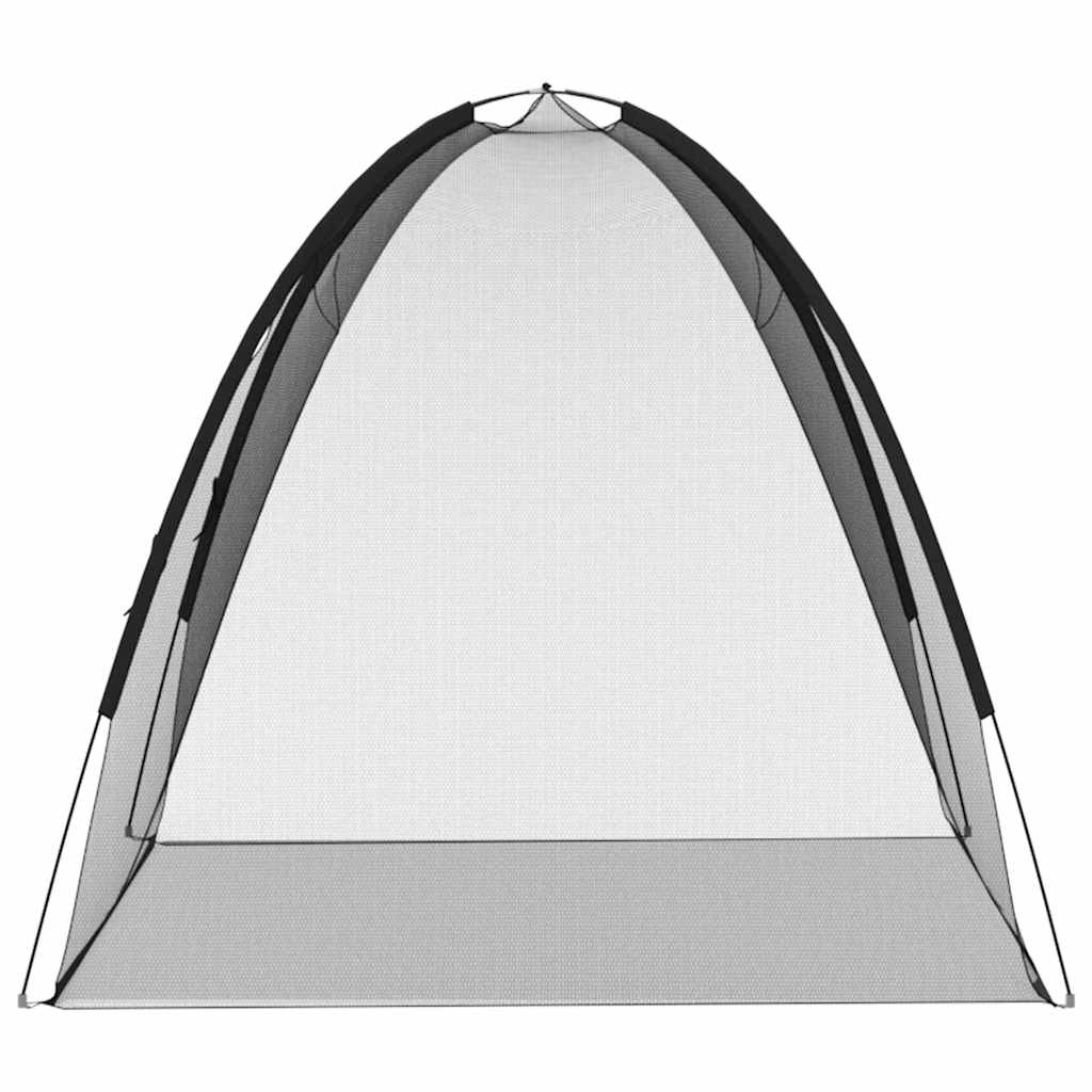Komarnik Mongolia s vratima 220 mrežasti crni 200x150x140 cm