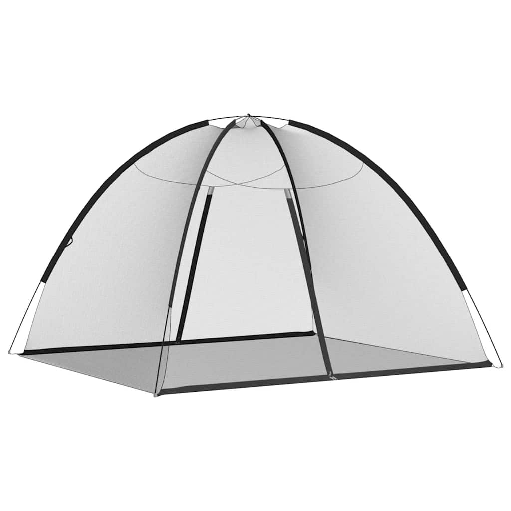 Komarnik Mongolia s vratima 220 mrežasti crni 200x180x135 cm