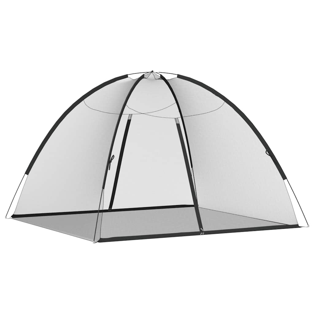 Komarnik Mongolia s vratima 220 mrežasti crni 200x180x135 cm