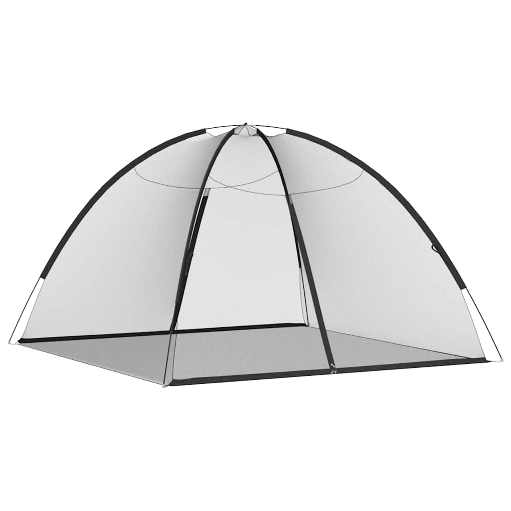 Komarnik Mongolia s vratima 220 mrežasti crni 200x200x135 cm