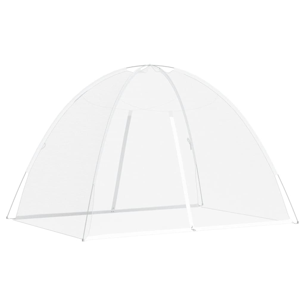 Komarnik Mongolia s vratima 220 mrežasti bijeli 200x150x140 cm