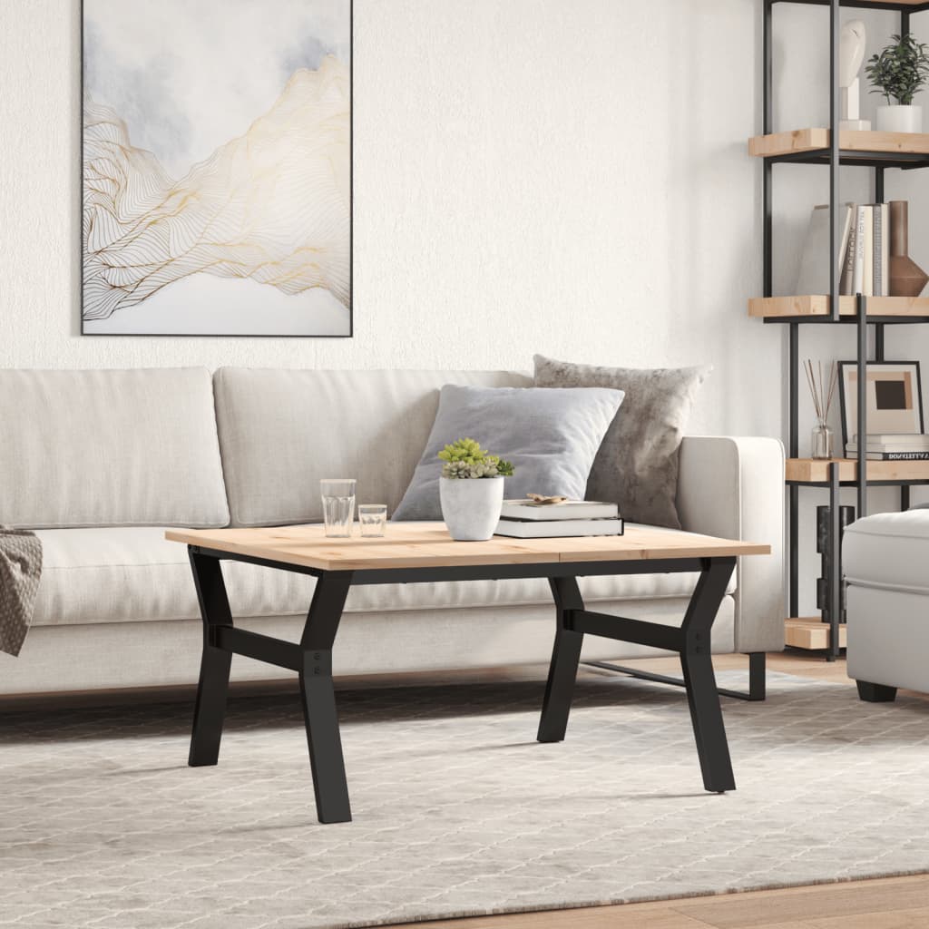 Stolić za kavu Y-oblika 80x80x45 cm borovina i čelik