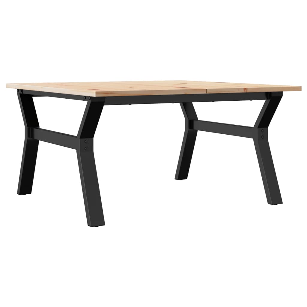 Stolić za kavu Y-oblika 80x80x45 cm borovina i čelik