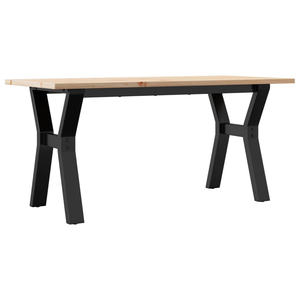 Stolić za kavu Y-oblika 100x50x45cm borovina i čelik