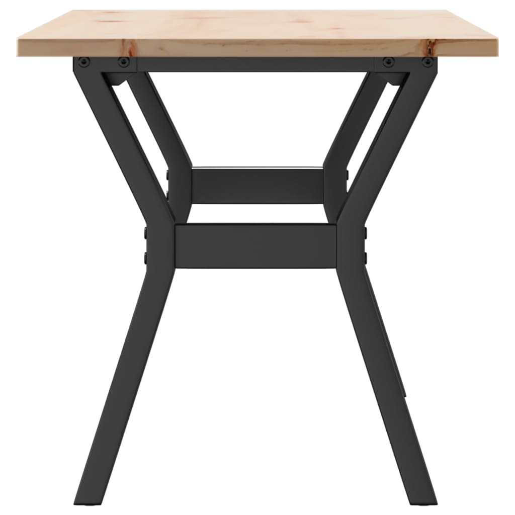 Stolić za kavu Y-oblika 100x50x45cm borovina i čelik
