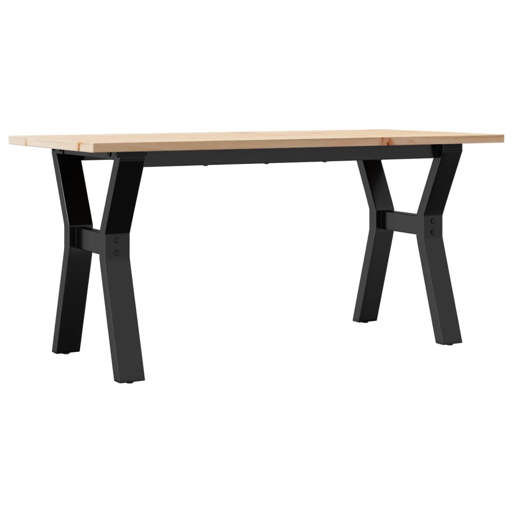 Stolić za kavu Y-oblika 100x50x45cm borovina i čelik