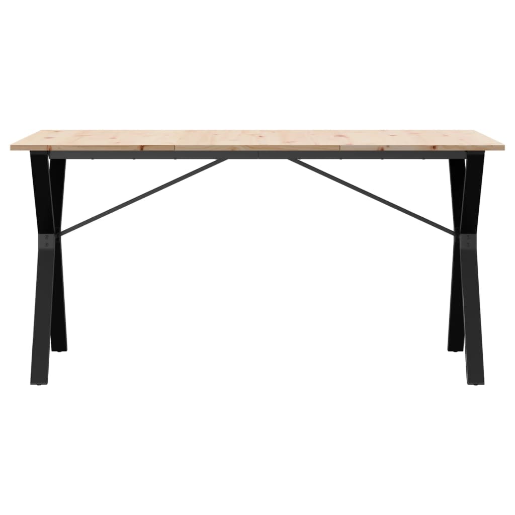 Blagovaonski stol Y-oblika 160x80x75 cm od borovine i čelik