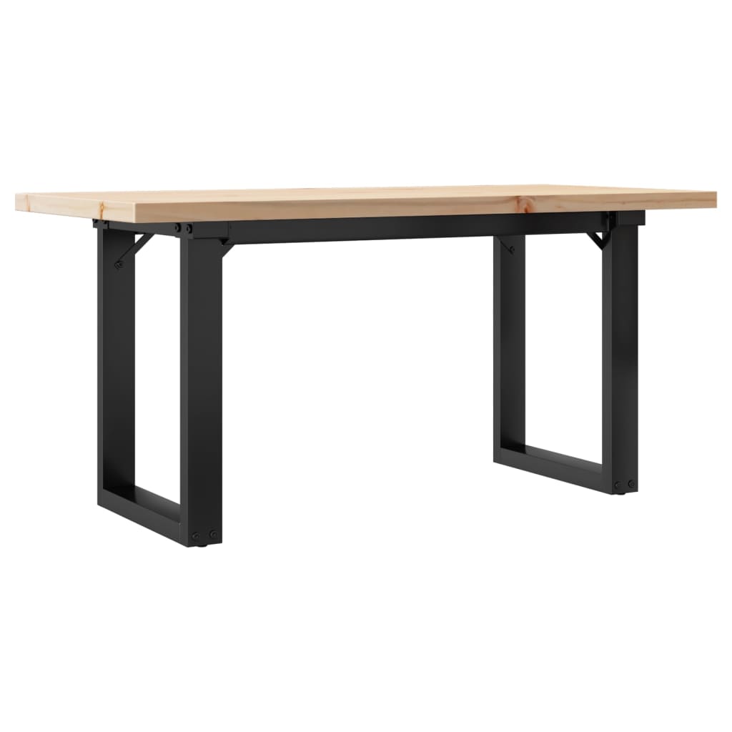 Stolić za kavu O-oblika 90x40x45,5 cm od borovine i čelik