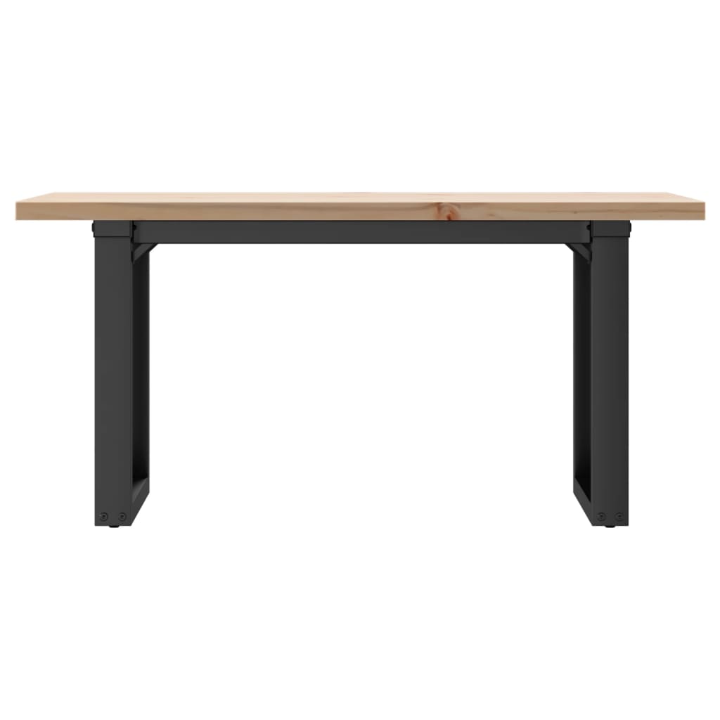Stolić za kavu O-oblika 90x40x45,5 cm od borovine i čelik