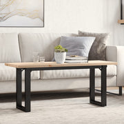 Stolić za kavu O-oblika 110x40x45,5 cm od borovine i čelik