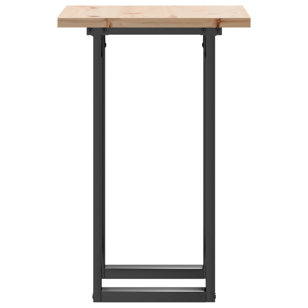 Blagovaonski stol O-oblika 50x50x75,5 cm od borovine i čelik