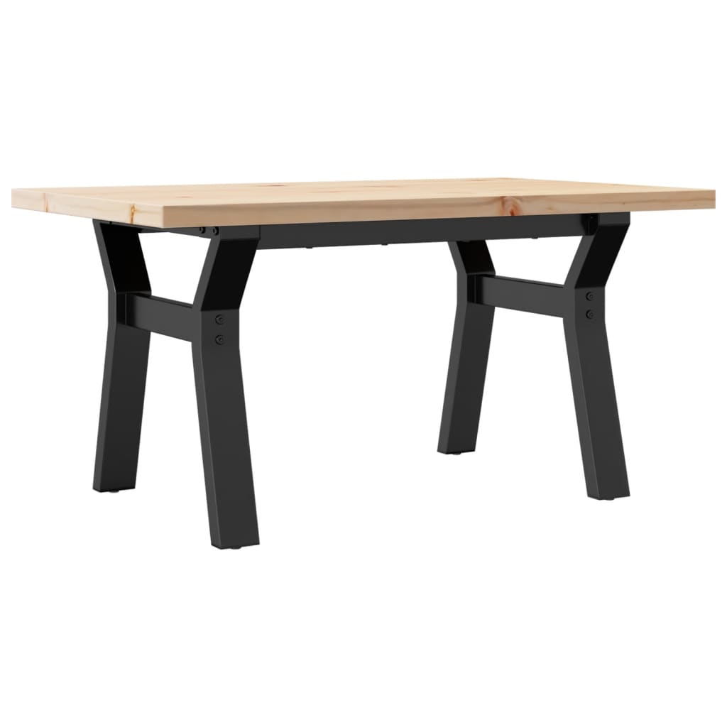 Stolić za kavu Y-oblika 80x50x40,5 cm od borovine i čelik