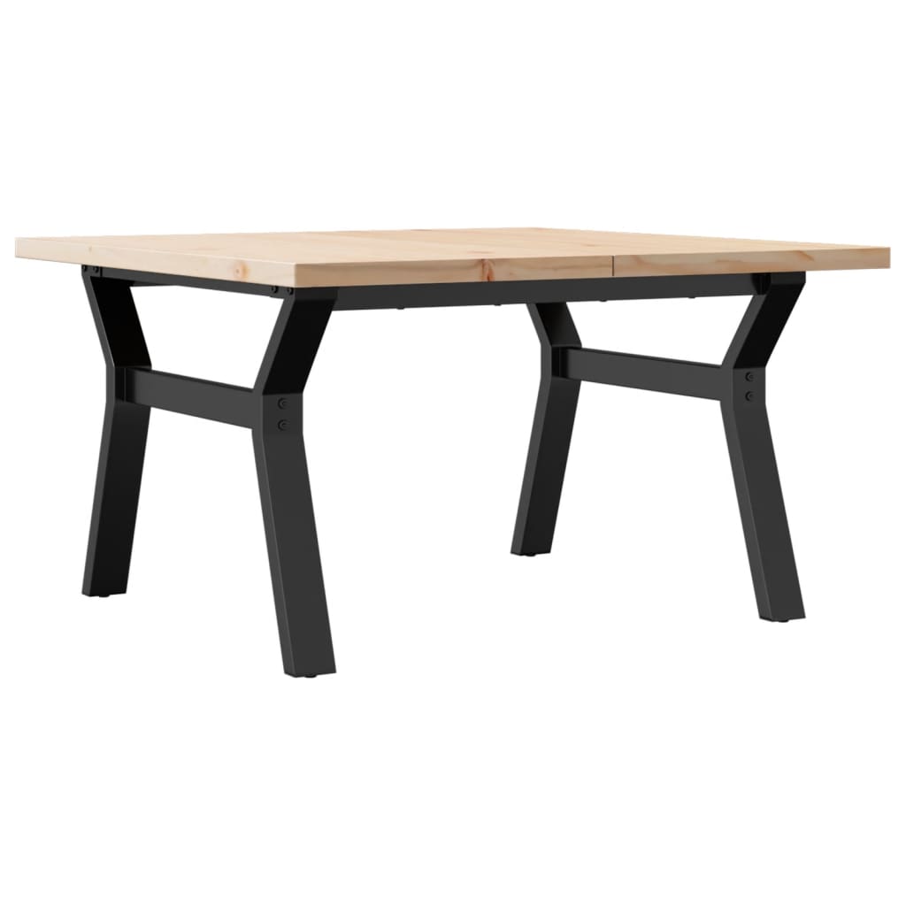 Stolić za kavu Y-oblika 80x80x45,5 cm od borovine i čelik