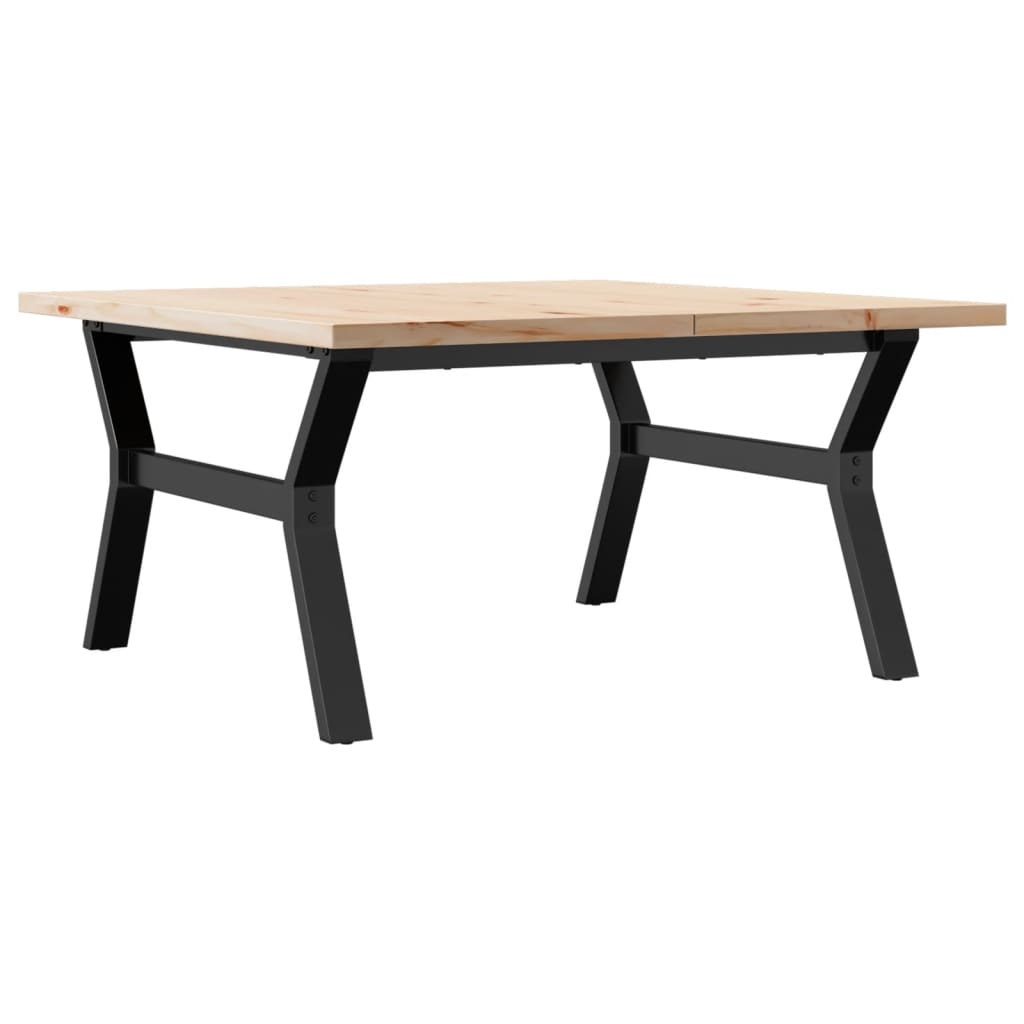 Stolić za kavu Y-oblika 90x90x45,5 cm od borovine i čelik