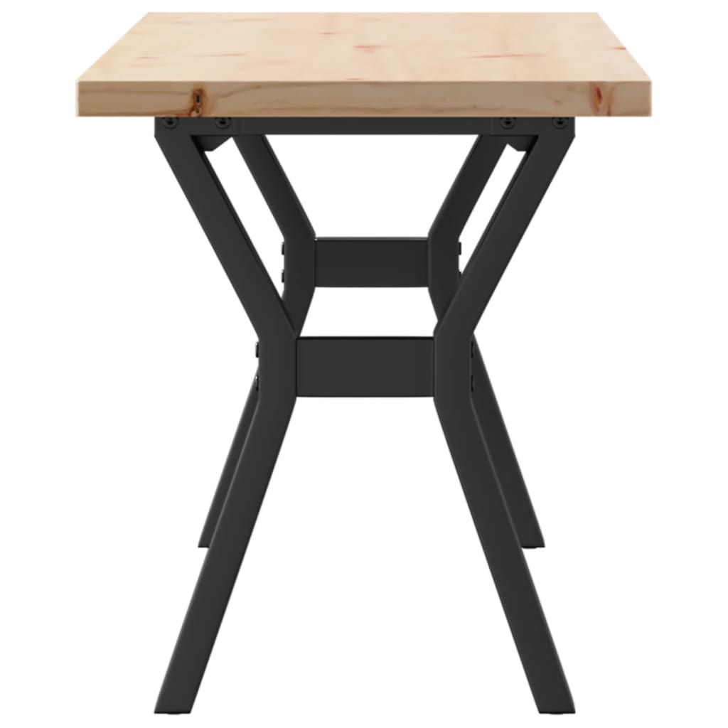 Stolić za kavu Y-oblika 110x40x45,5 cm od borovine i čelik