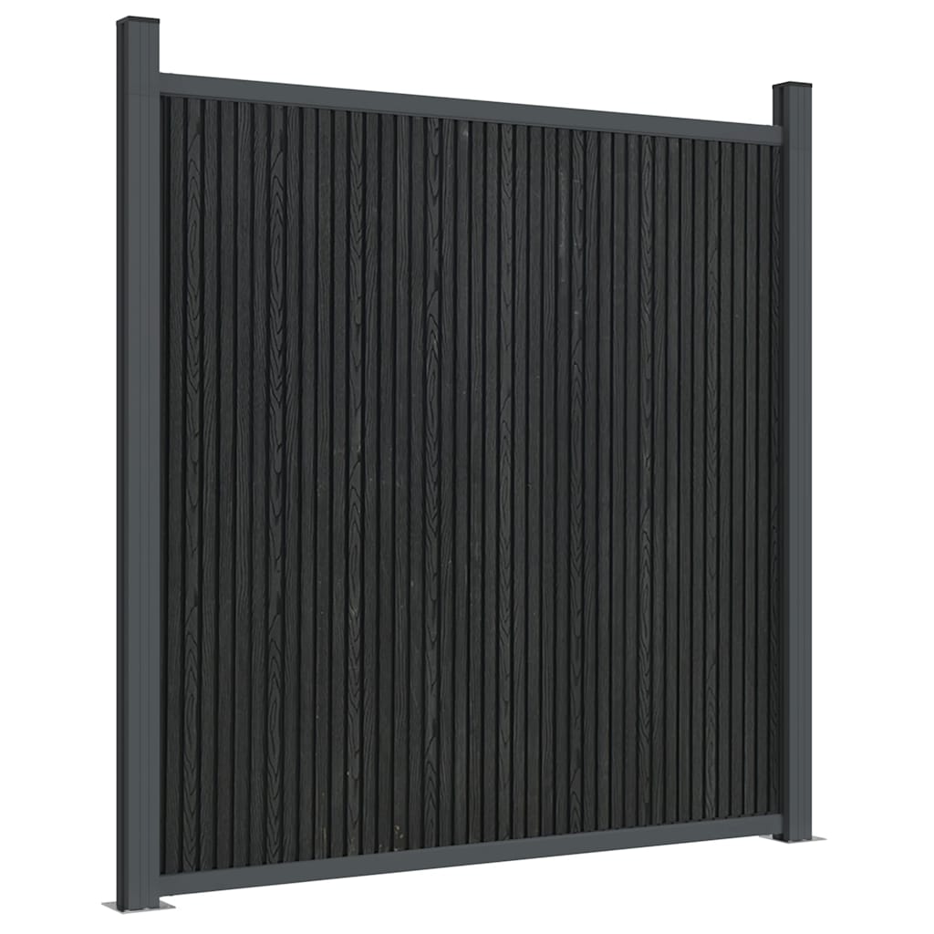 Panel za ogradu sivi 353 x 186 cm WPC