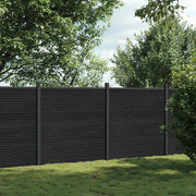 Panel za ogradu sivi 353 x 186 cm WPC